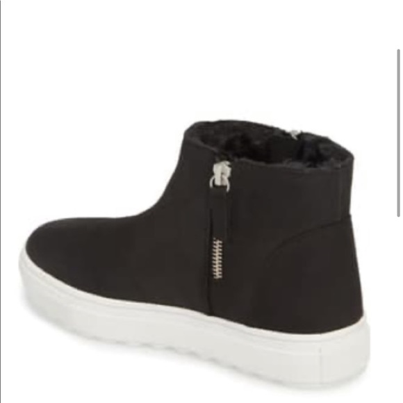 J/Slides Poppy Shearling Leather Booties Zipper Faux Fur Lined Waterproof Size 8 - Picture 5 of 16